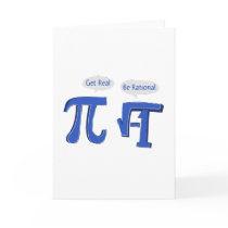 Get Real Be Rational Greeting Cards