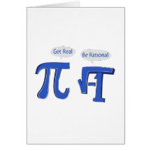 Get Real Be Rational Greeting Cards