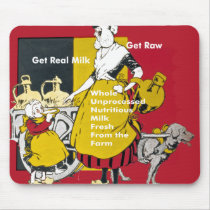Get Real Milk- Get Raw Vintage Poster mousepads by gotraw Get Real Milk- Get Raw Vintage Poster mousepads