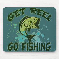 Get Reel Go Fishing Mousepads
