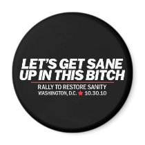 Get Sane White Refrigerator Magnet