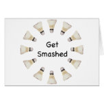 Get Smashed Badminton Cards