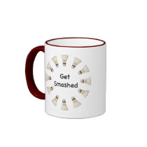 Get Smashed Badminton Mugs