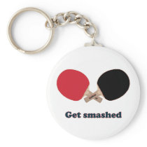 Get Smashed Ping Pong Keychain