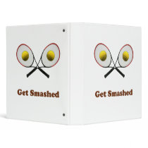 Get Smashed Tennis Vinyl Binders