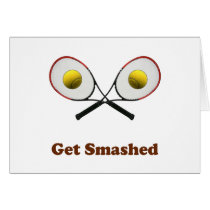 Get Smashed Tennis Greeting Cards