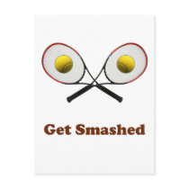 Get Smashed Tennis Post Cards