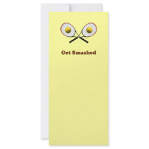 Get Smashed Tennis Personalized Rack Card