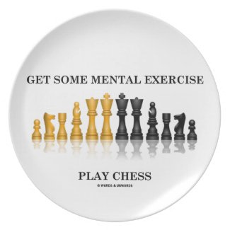 Get Some Mental Exercise Play Chess Dinner Plates