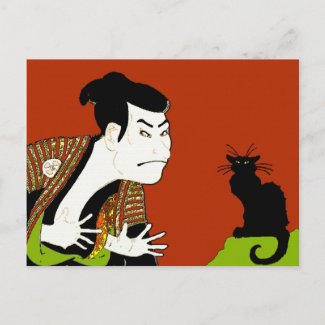 Get The Cat postcard