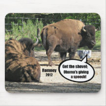Get the shovel - Obama's giving a speech. Mousepad