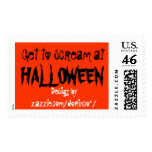 Get to scream at Halloween postage