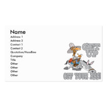 get up off your ass donkey humor business card