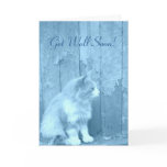 Get Well Blue Kitty card Get Well Blue Kitty card