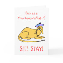 Get Well Card for Dog Lovers by Swisstoons Get Well Card for Dog Lovers