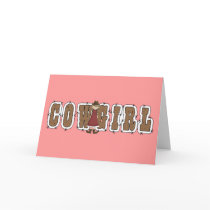 Get Well Cowgirl & Barb Wire Card - Western