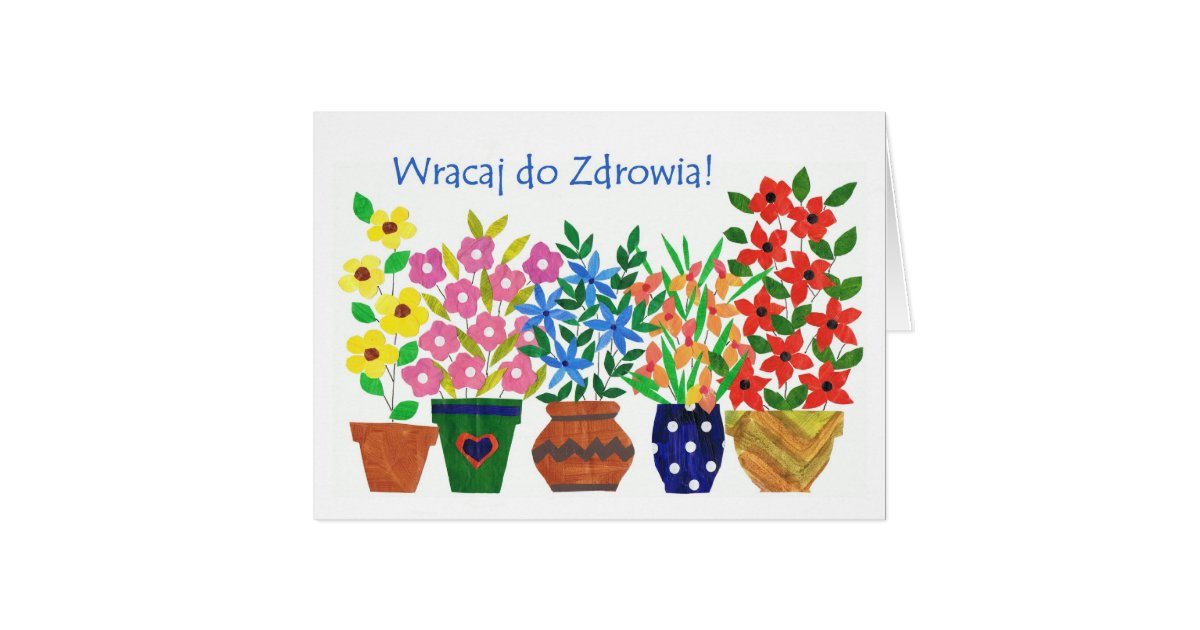 Get Well Soon Card Polish Greeting Zazzle