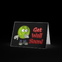 Get Well Soon Card with Smiley