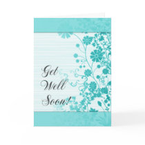 Get Well Soon (Cyan) Card