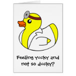 Get Well Soon Doctor Rubber Duck Card cards