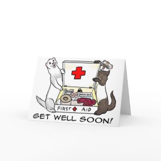 Get Well Soon ferret card card