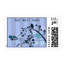 GET WELL SOON IN BLUE  Postage