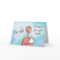 Get Well Soon Injury Pink Flamingo Card by icansketchu Get Well Soon Injury Pink Flamingo Card