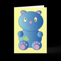 Get Well Soon Patch Bear Card cards