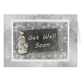 Get Well Soon Snowman Card