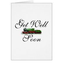 Get Well Soon Train Card