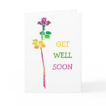 Get Well Soon Wishes Rose Card