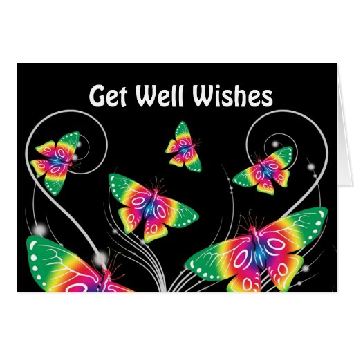 Get Well Wishes Butterflies Card Zazzle