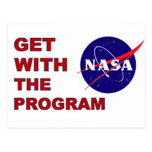 Get With The Program Postcard