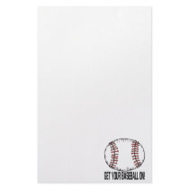 Get Your Baseball On Customized Stationery