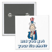 Get your flu shot? buttons