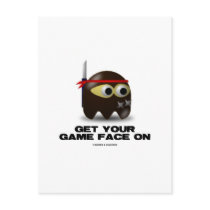 Get Your Game Face On (Ninja) Post Cards