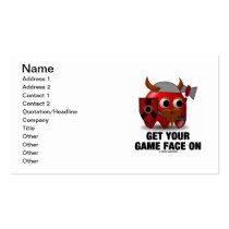 Get Your Game Face On (Viking with Shield Hatchet) business cards