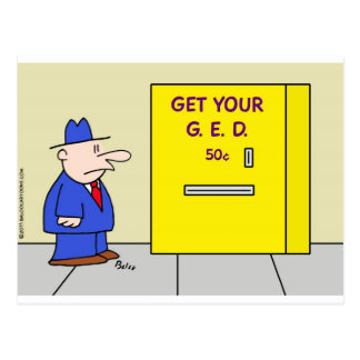 get your ged vending machine postcard