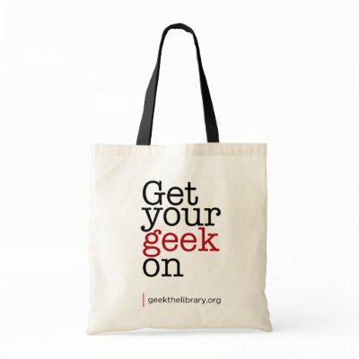 Get your geek on tote bags by geekthelibrary