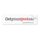 Get your geek on bumper stickers