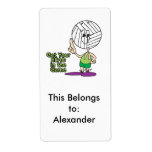 get your head in the game volleyball custom shipping labels