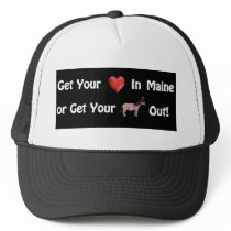 Get Your Heart in Maine or Get Your Donkey Out hats by eelkat Get Your Heart in Maine or Get Your Donkey Out hats
