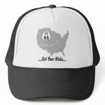 Get Your Kicks on Route 66 T-shirts and Gifts. Trucker Hats