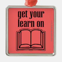 Get Your Learn On School Book Christmas Tree Ornaments