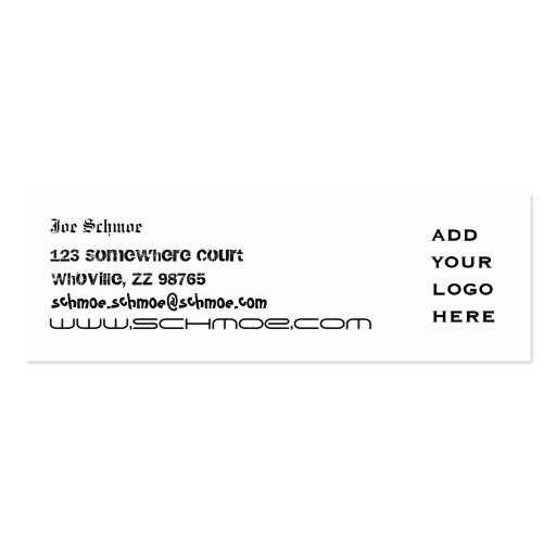 Get your own book Commuter Bookmark Business Cards (back side)