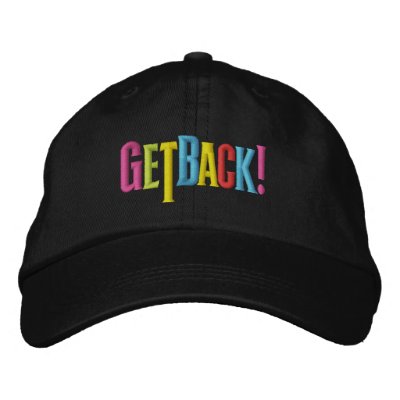 ¡GetBack! Beatlemania bordó el casquillo Gorra Bordada ¡GetBack! Beatlemania bordó el casquillo Gorra Bordada