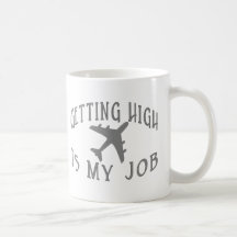 Getting High Airline Pilot Coffee Mugs
