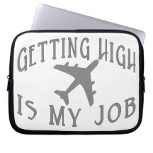 Getting High Airline Pilot Laptop Sleeves