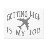 Getting High Airline Pilot Post Card
