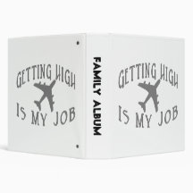 Getting High Airline Pilot Vinyl Binder